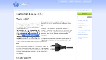 Erklärungsseite über das Thema Backlinks, Links und SEO