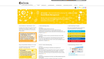 Screenshot der Homepage von eCircle.